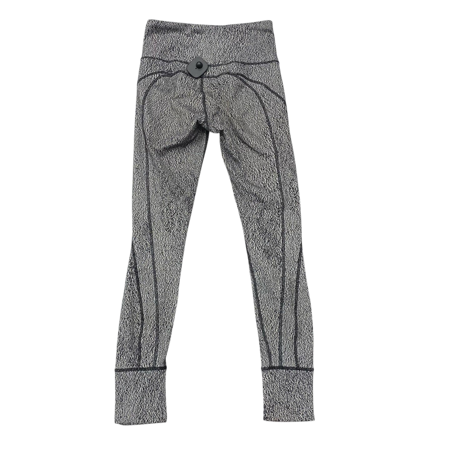 Athletic Leggings By Lululemon In Grey & White, Size:4