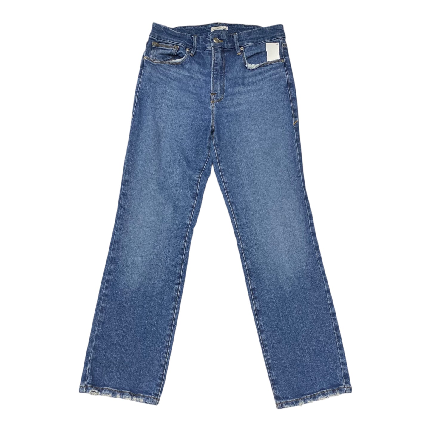 Jeans Straight By Good American In Blue Denim, Size:10