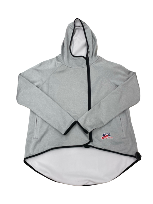 Athletic Jacket By Nike In Grey, Size:M