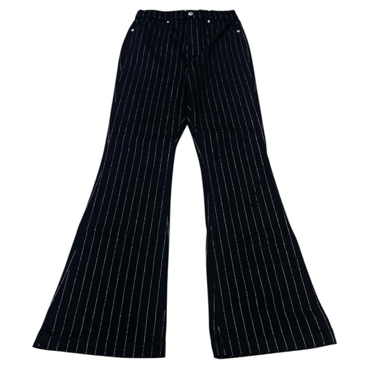 Jeans Flared By Loft In Black & Silver, Size:6