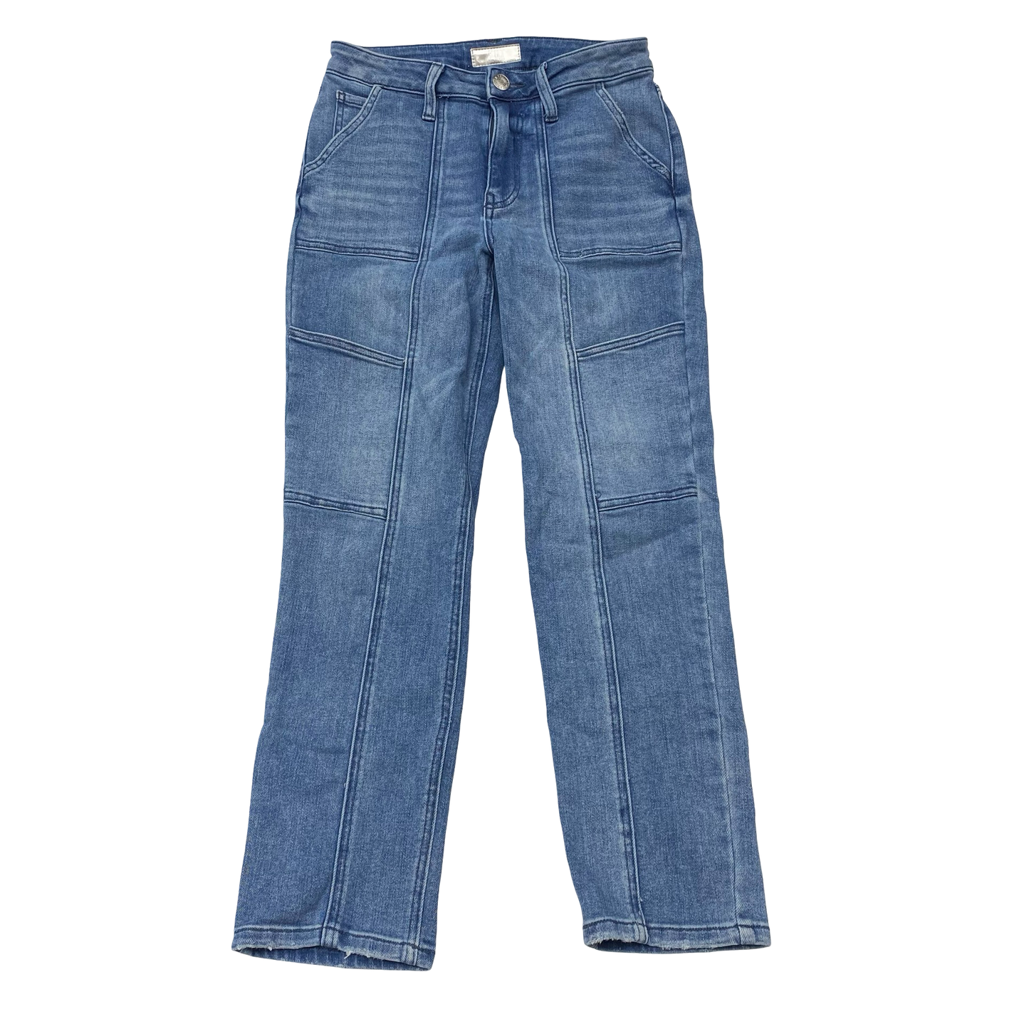 Jeans Straight By Kut In Blue Denim, Size:4