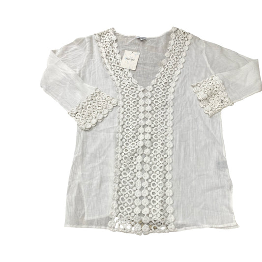 Swimwear Cover-Up By Clothes Mentor In White, Size:M