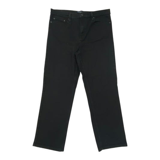 Jeans Straight By Calvin Klein In Black Denim, Size:14