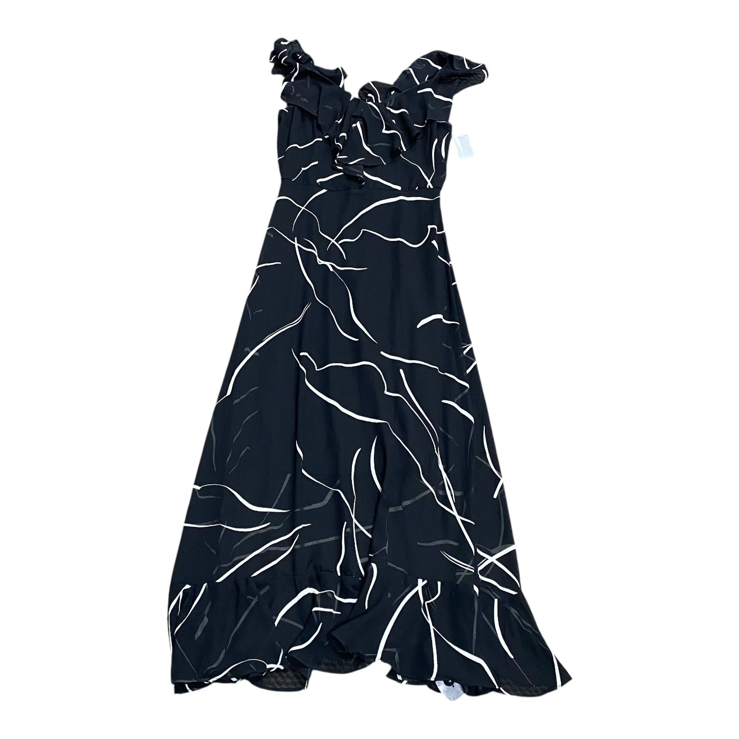 Dress Party Long By Dkny In Black & White, Size:2