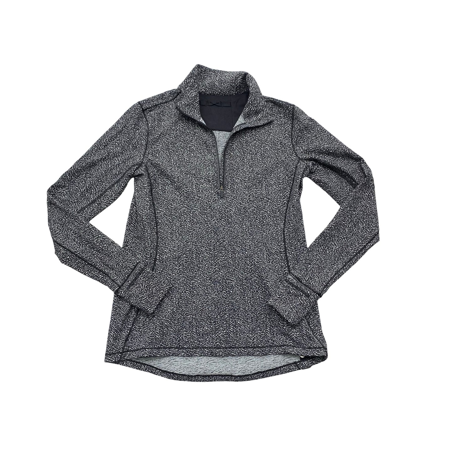 Athletic Jacket By Lululemon In Black & White, Size:10