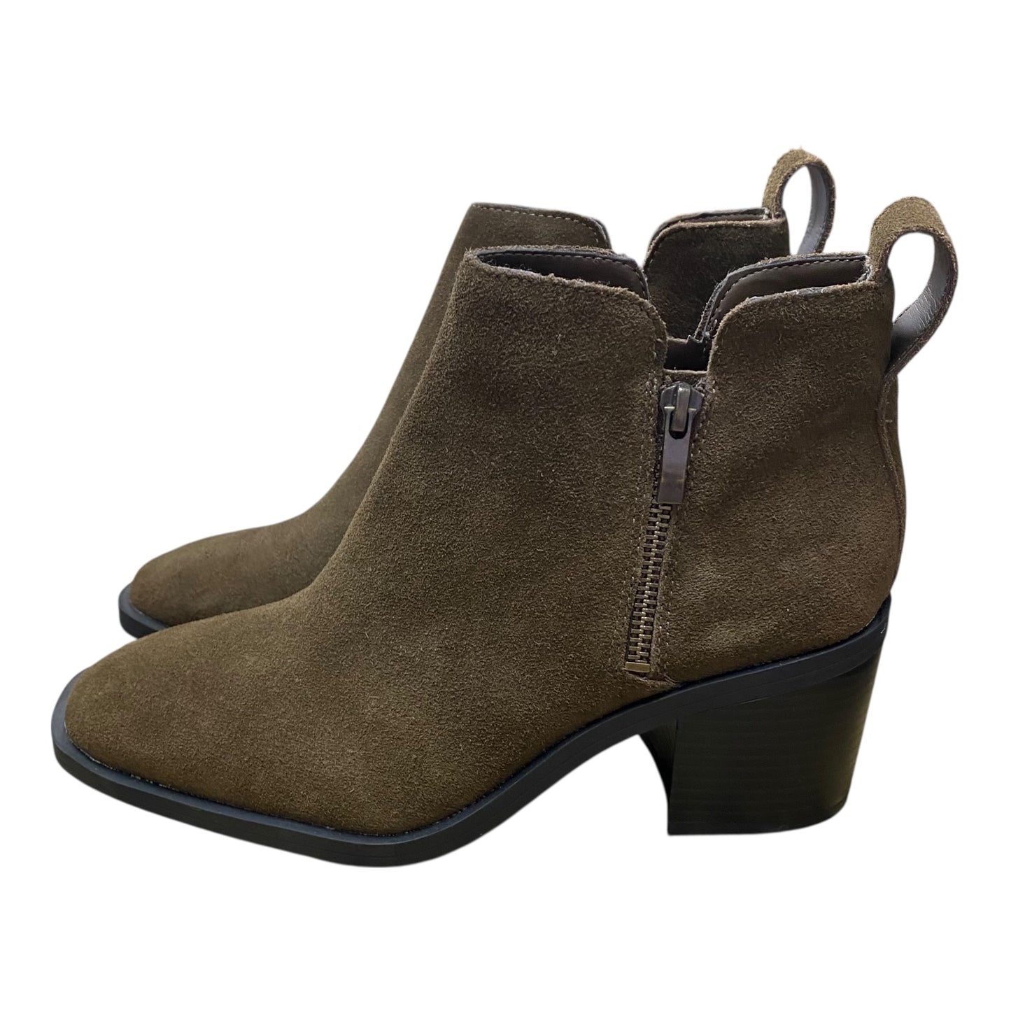 Boots Ankle Heels By Steve Madden In Brown, Size:8.5