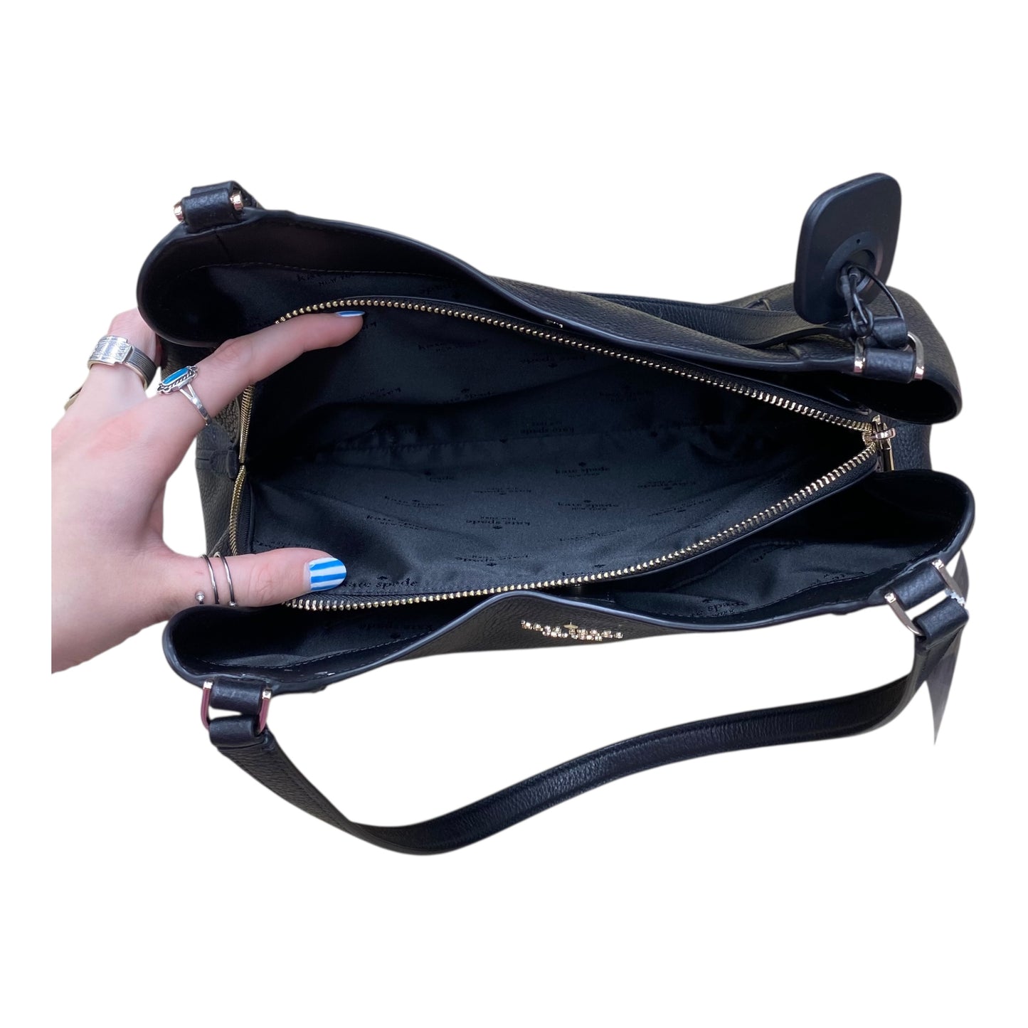 Handbag Designer By Kate Spade In Black, Size:Medium