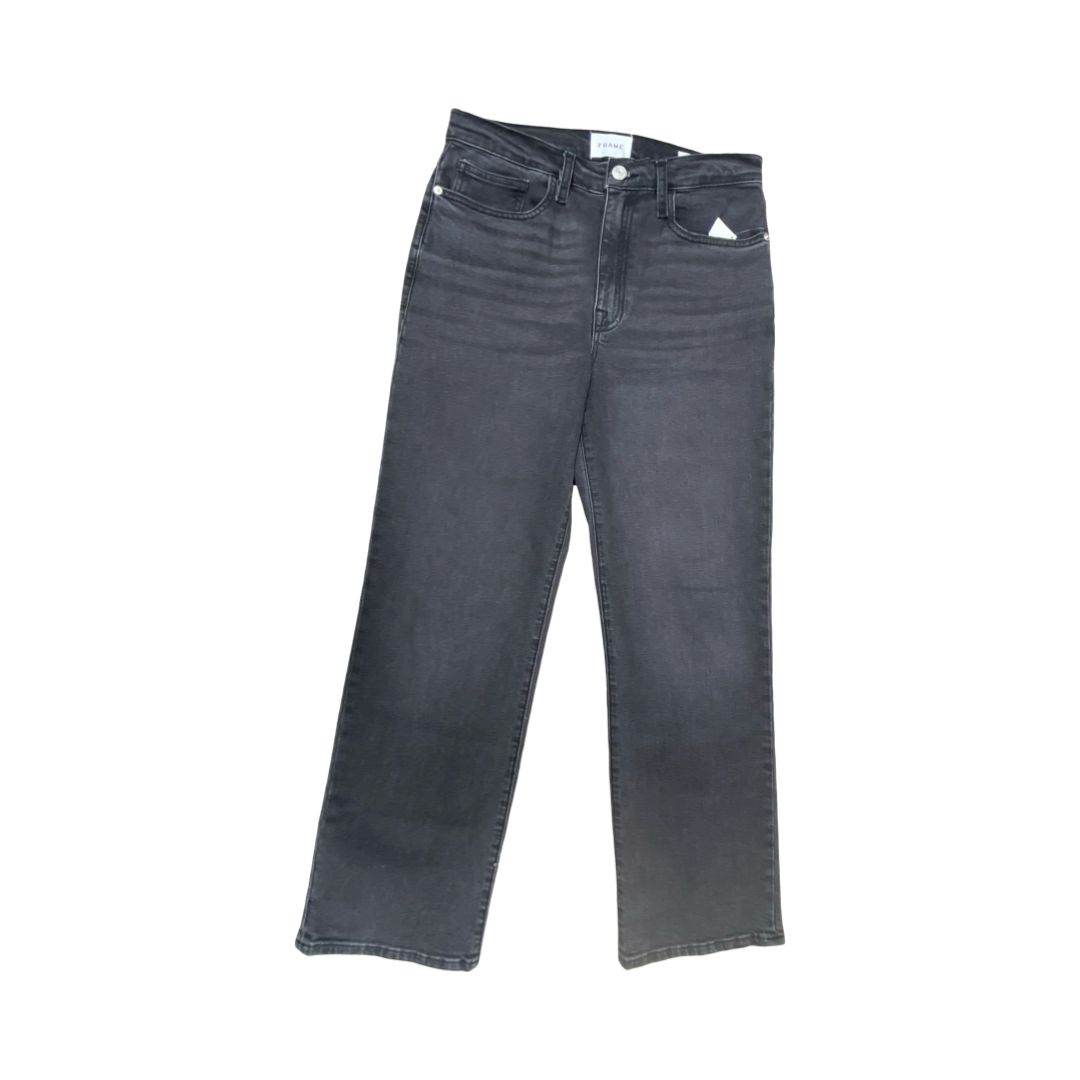 Jeans Straight By Frame In Black, Size:6