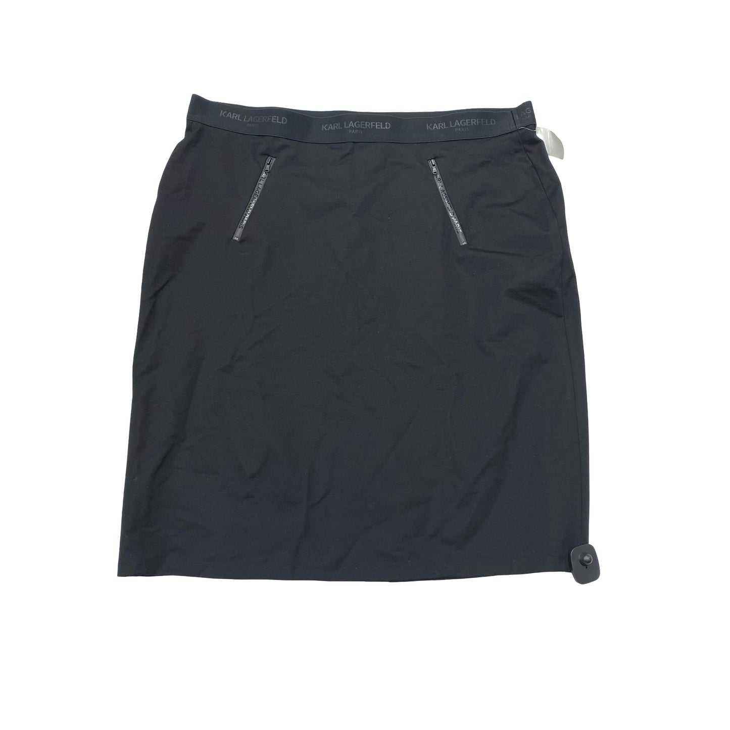 Skirt Designer By Karl Lagerfeld In Black, Size:1X