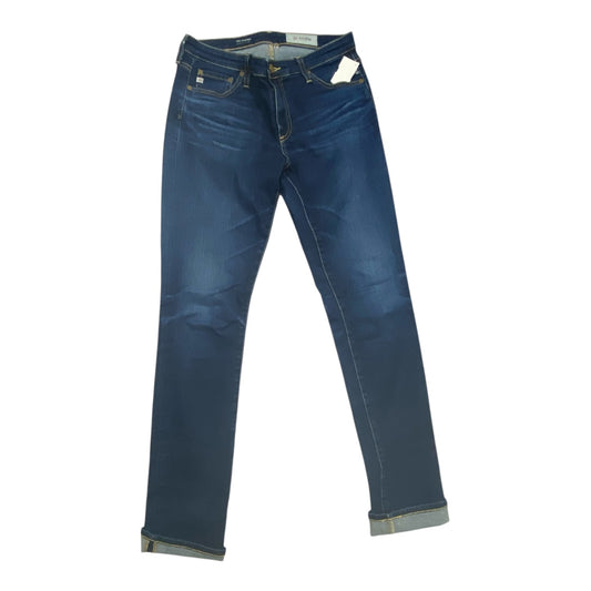 Jeans Straight By Ag Jeans In Blue Denim, Size:6