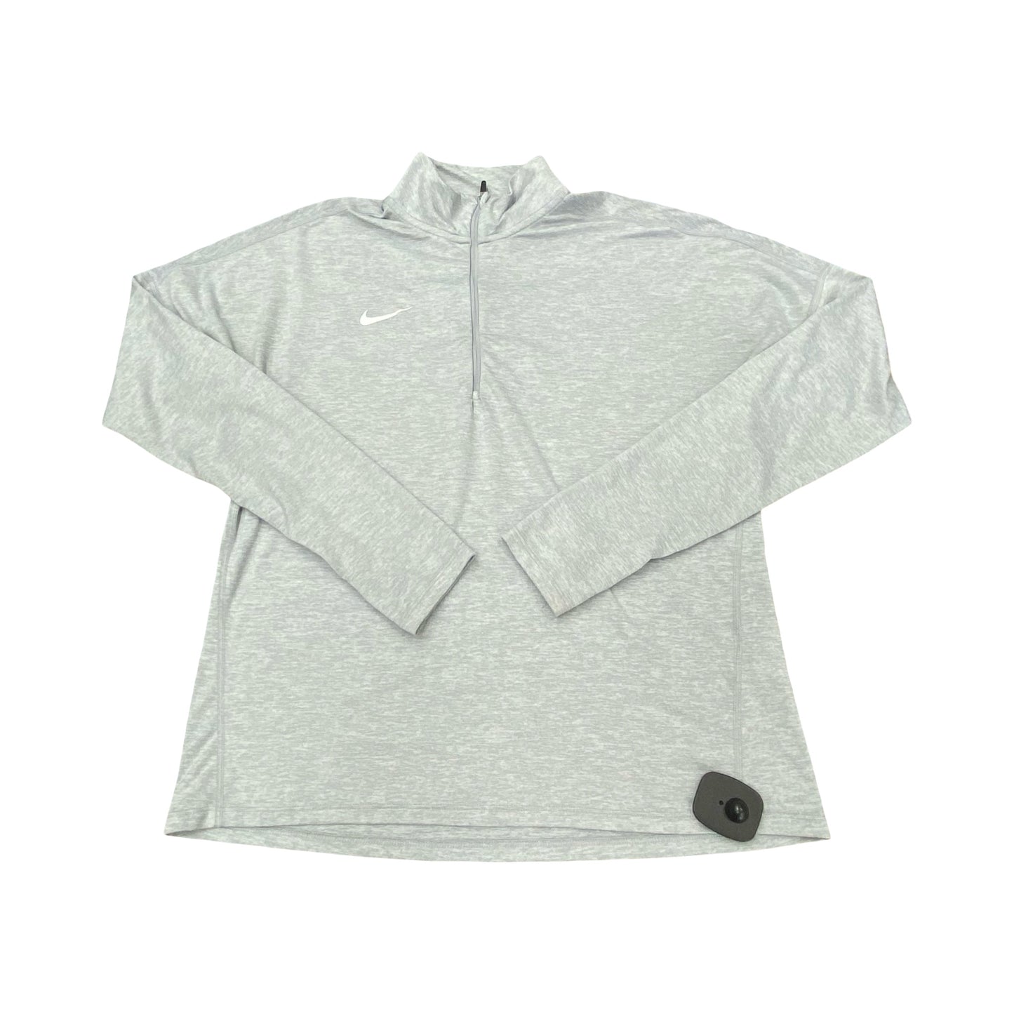 Athletic Top Ls Collar By Nike In Grey, Size:M