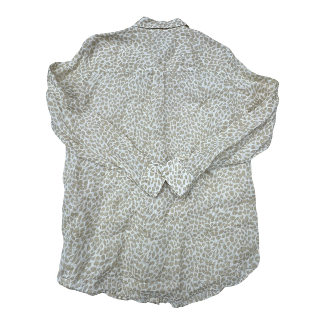 Top Ls By Gap In Tan & White, Size:L