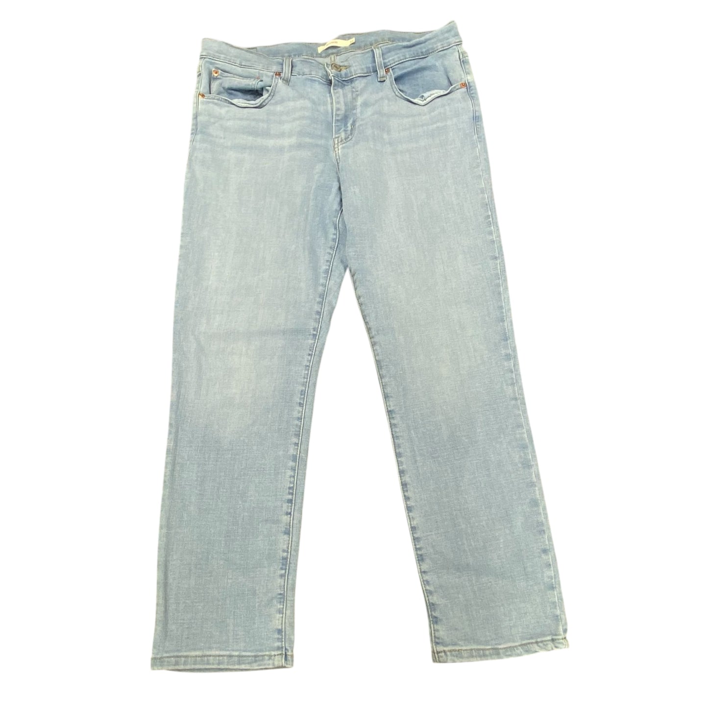 Jeans Boyfriend By Levis In Blue Denim, Size:12