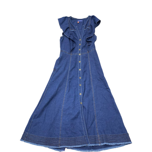 Dress Casual Maxi By Pilcro In Blue Denim, Size:4