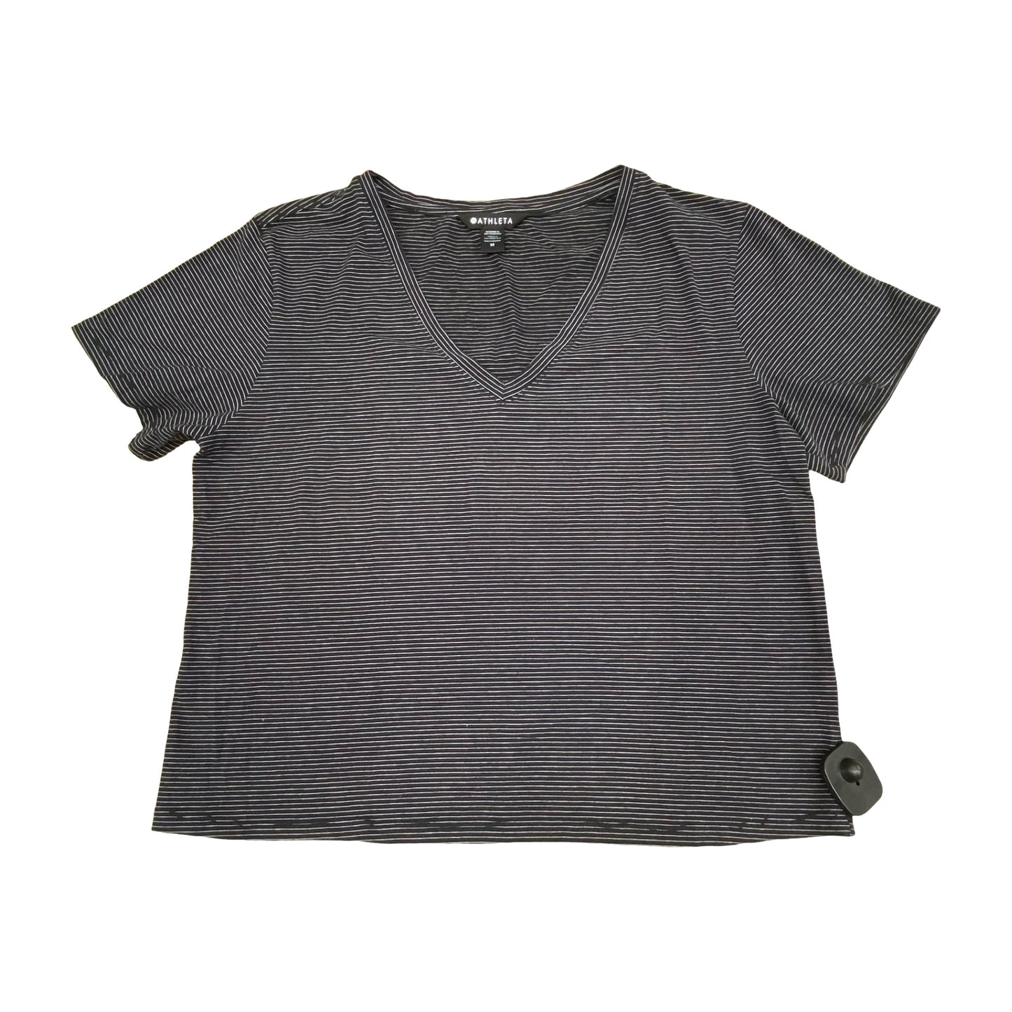Athletic Top Ss By Athleta In Black & White, Size:M