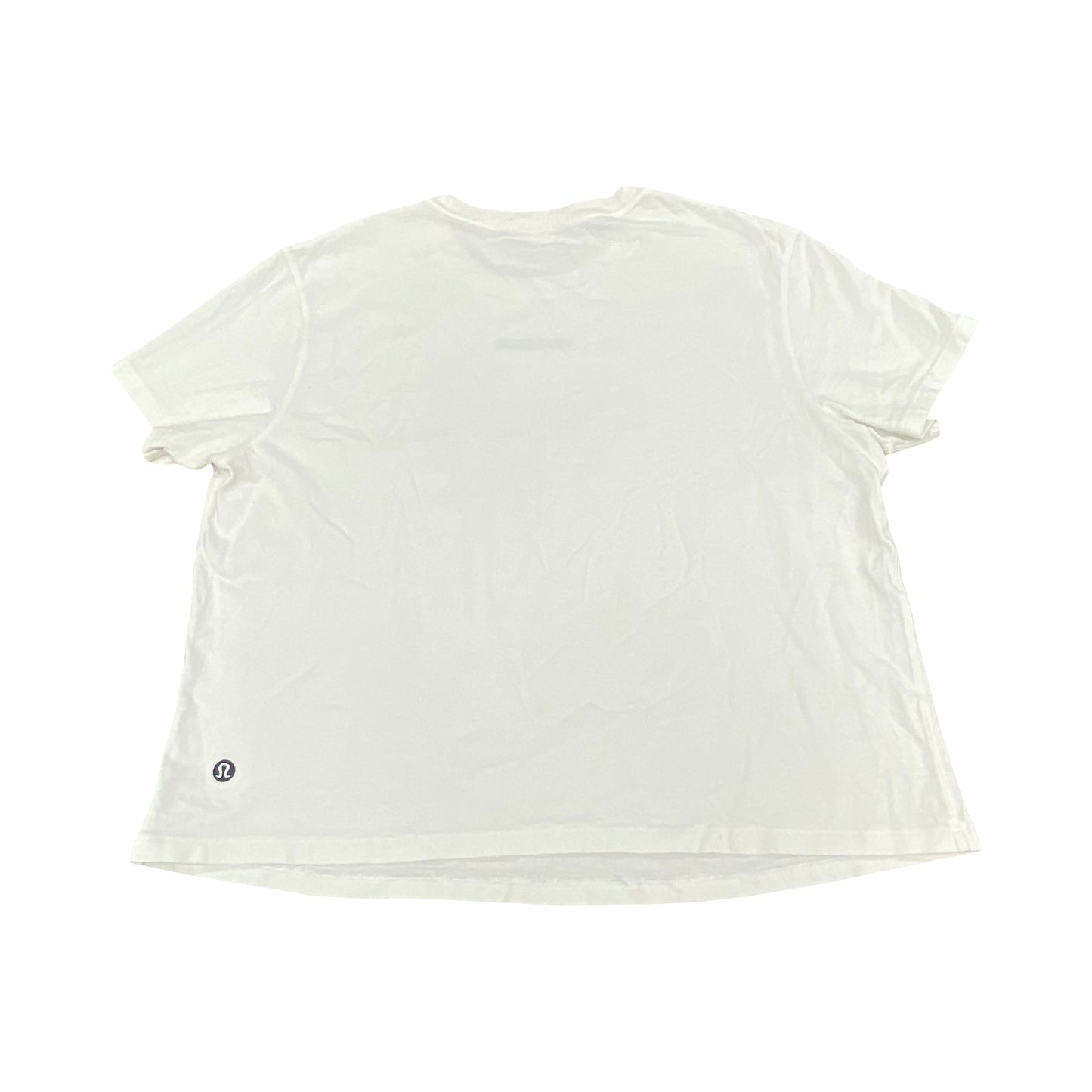 Athletic Top Ss By Lululemon In White, Size:L