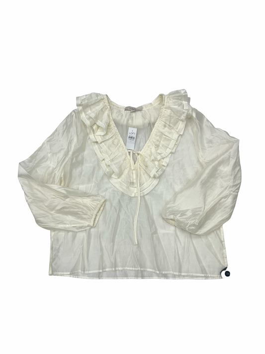Top Ls By Loft In Ivory, Size:L