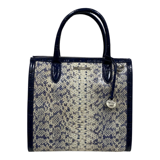 Handbag Designer By Brahmin In Snakeskin Print, Size:Medium