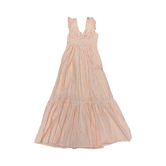 Dress Casual Maxi By Skies Are Blue In Orange & White, Size:M
