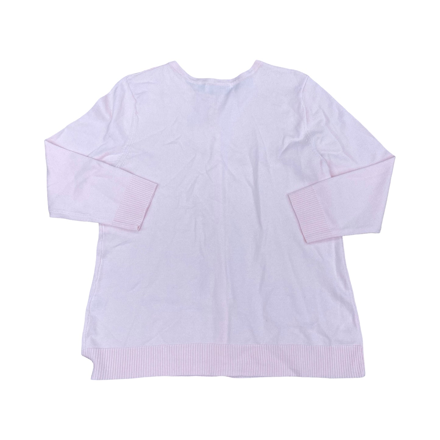Sweater Cardigan By Christopher And Banks In Pink, Size:M
