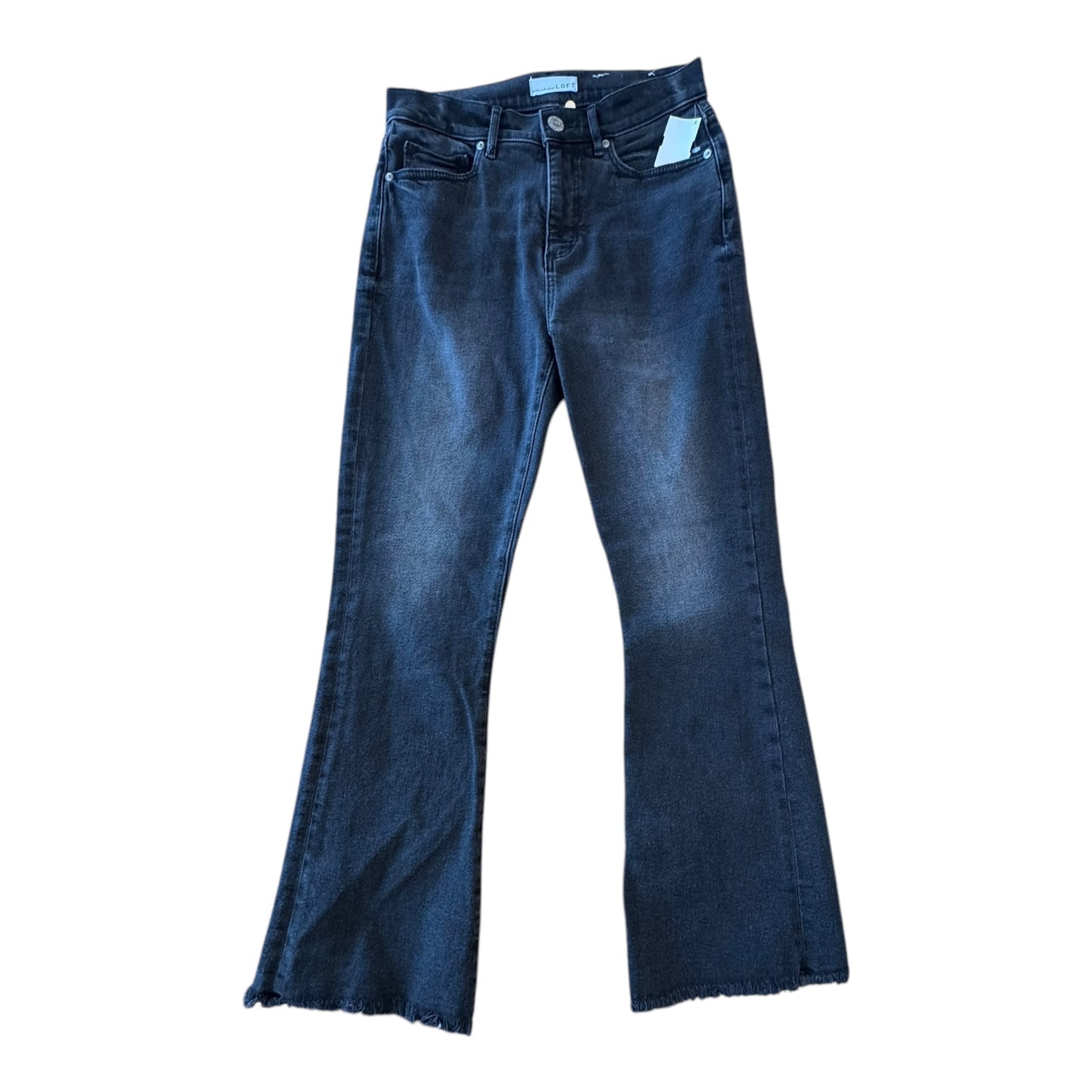 Jeans Flared By Loft In Black, Size:4