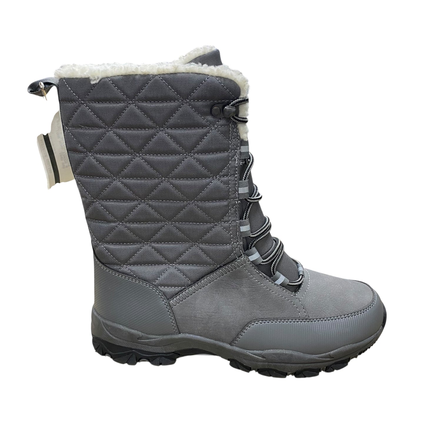 Boots Mid-Calf Flats By Lands End In Grey, Size:9