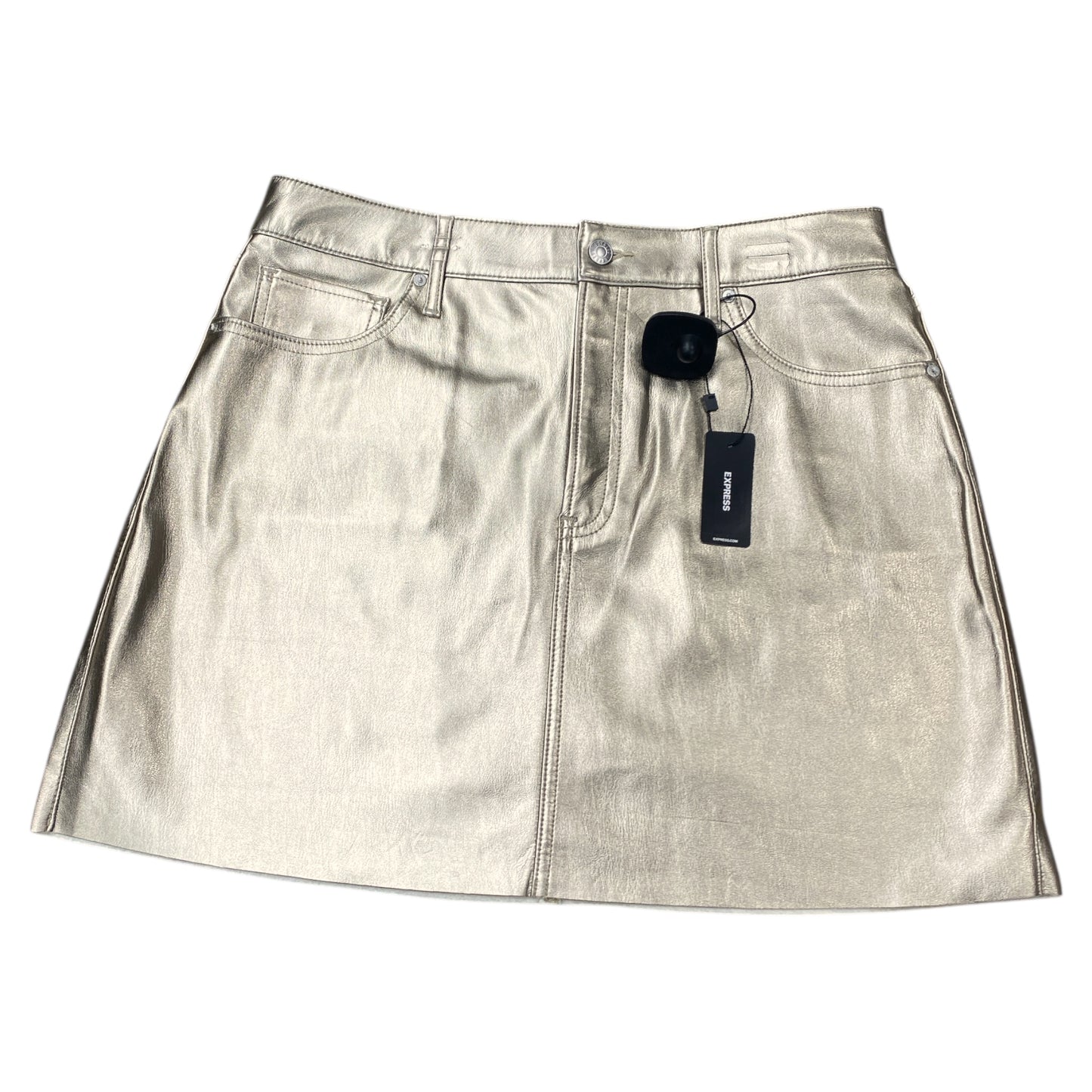 Skirt Mini & Short By Express In Gold, Size:12