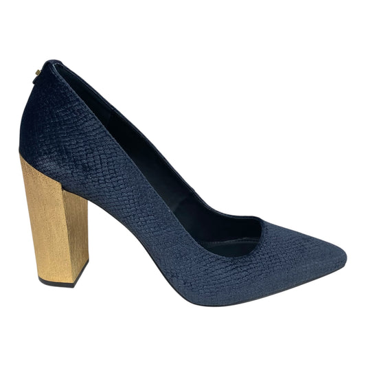 Shoes Heels Block By Calvin Klein In Blue, Size:7.5