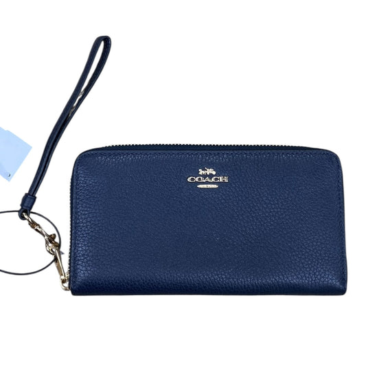 Wallet Designer By Coach In Navy, Size:Large