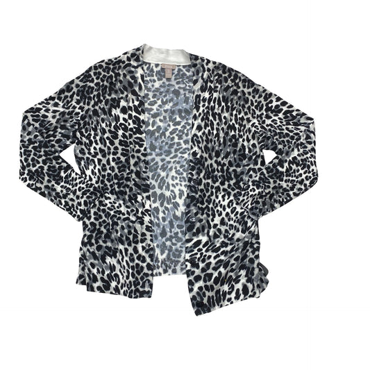 Sweater Cardigan By Chicos In Animal Print, Size:Xl