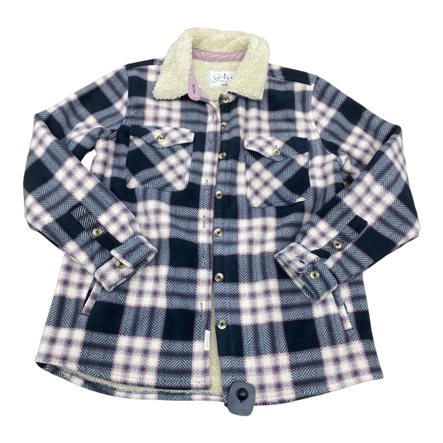 Jacket Shirt By Soho Threads In Plaid Pattern, Size:Sp