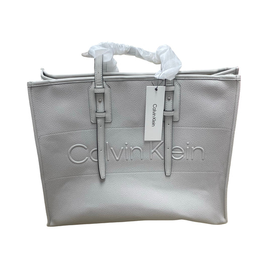 Handbag By Calvin Klein In Grey, Size:Large