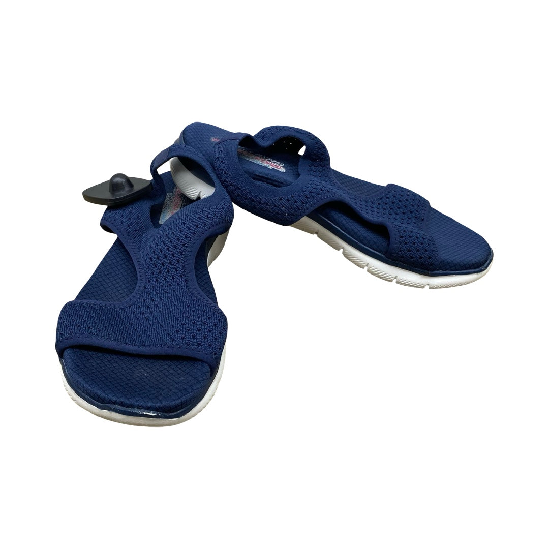 Sandals Flats By Skechers In Navy, Size:7