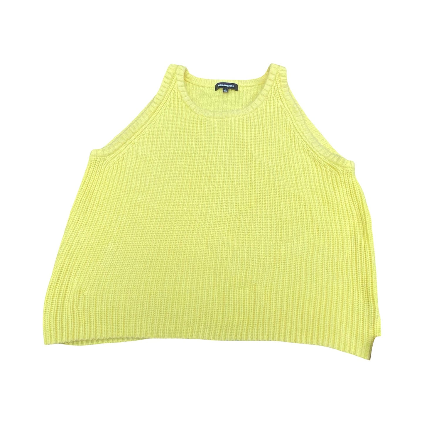 Vest Sweater By 525 America In Yellow, Size:M
