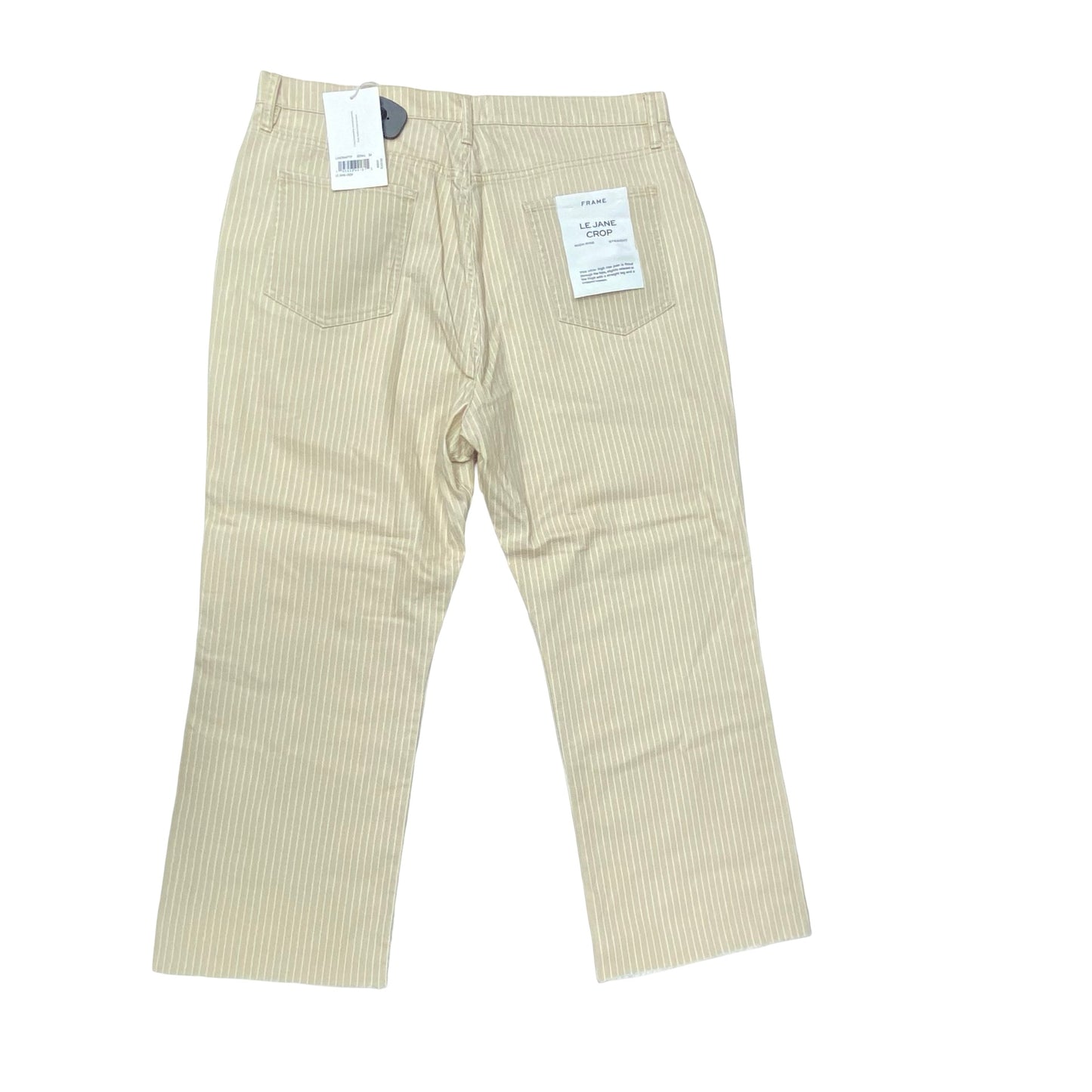 Jeans Cropped By Frame In Striped Pattern, Size:18