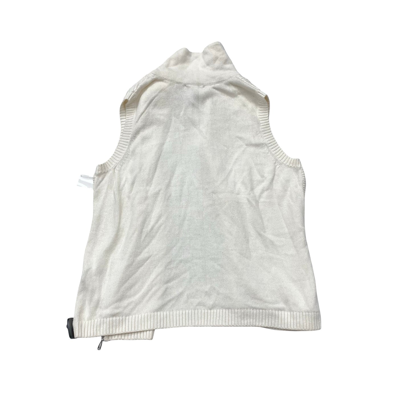 Vest Sweater By Cj Banks In Cream, Size:1X