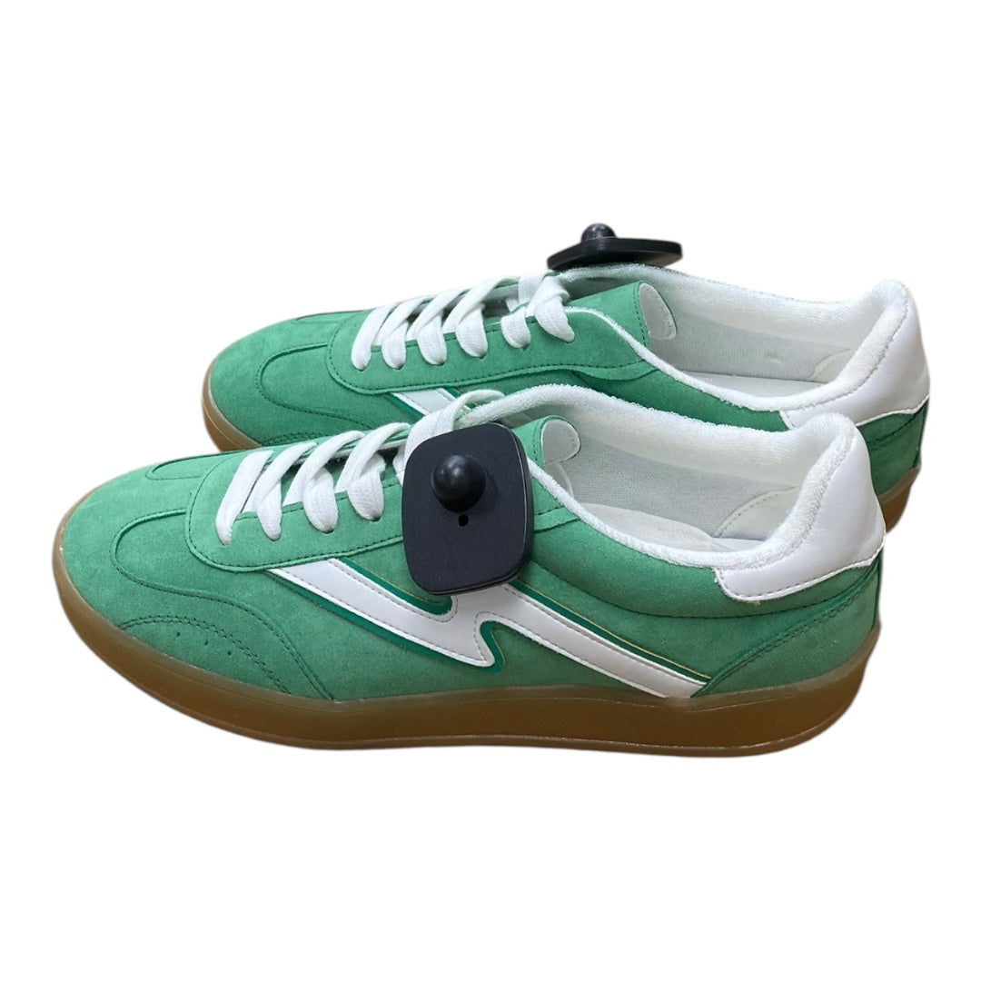 Shoes Sneakers By Madden Girl In Green & White, Size:8.5