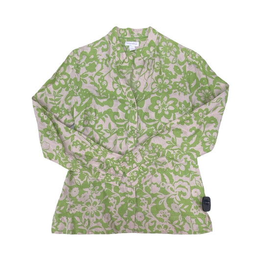 Top Ls By Charter Club In Green & Tan, Size:S