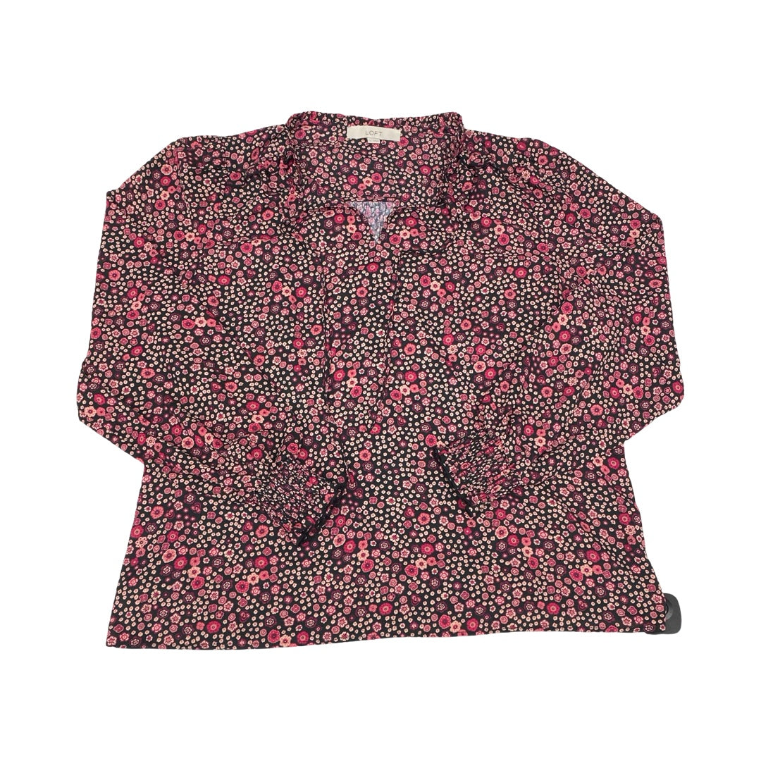 Top Ls By Loft In Floral Print, Size:L