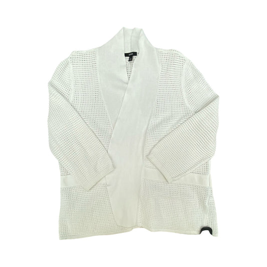 Sweater Cardigan By Alfani In White, Size:Xl