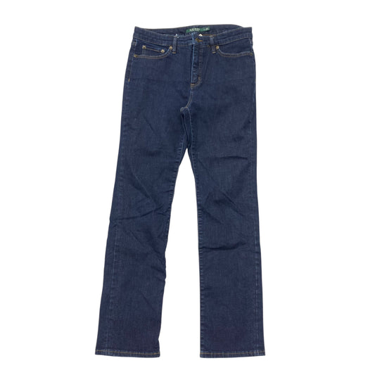 Jeans Straight By Lauren By Ralph Lauren In Blue Denim, Size:10