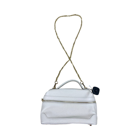 Handbag Leather By Divina Firenze In Cream, Size:Medium