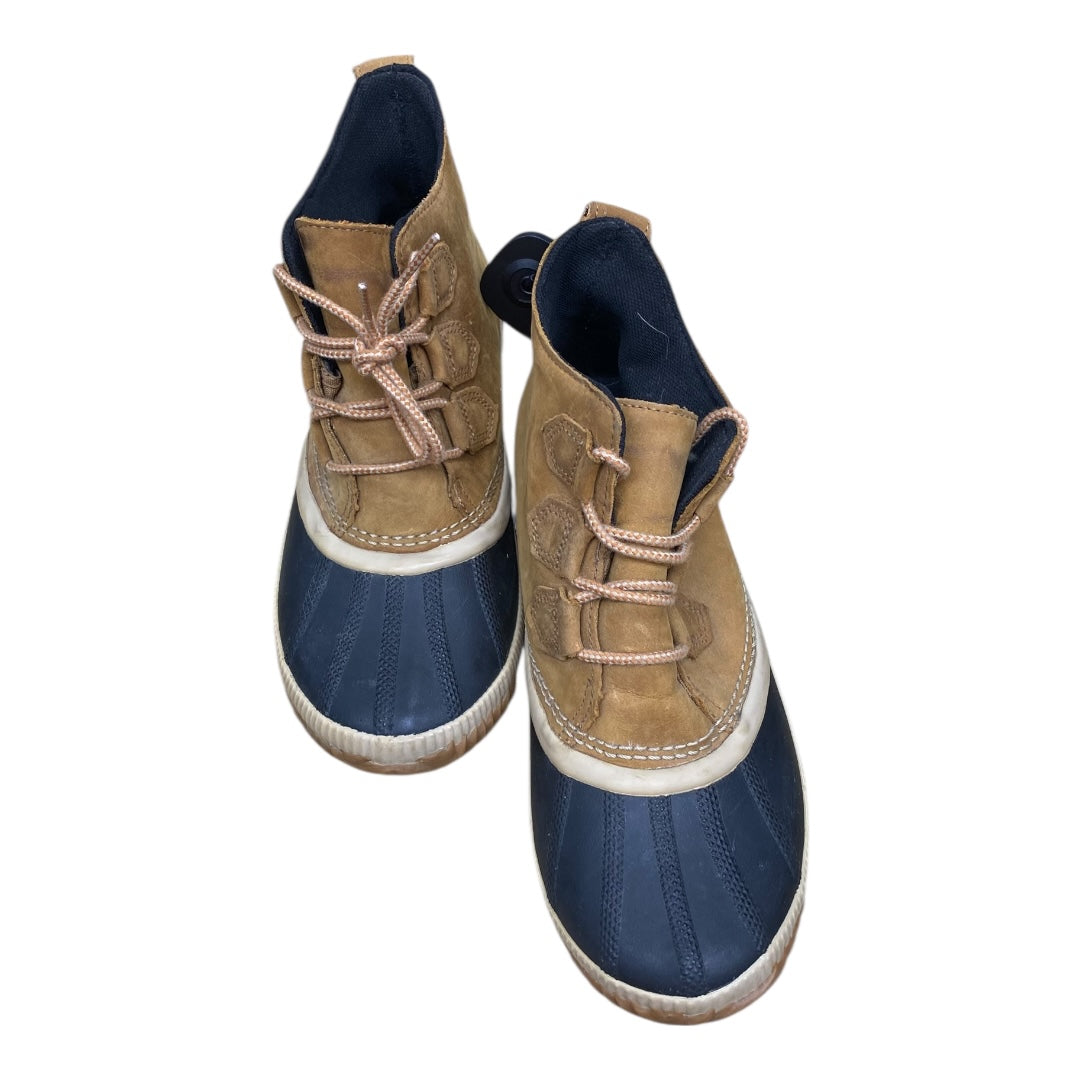 Boots Designer By Sorel In Black & Brown, Size:9.5