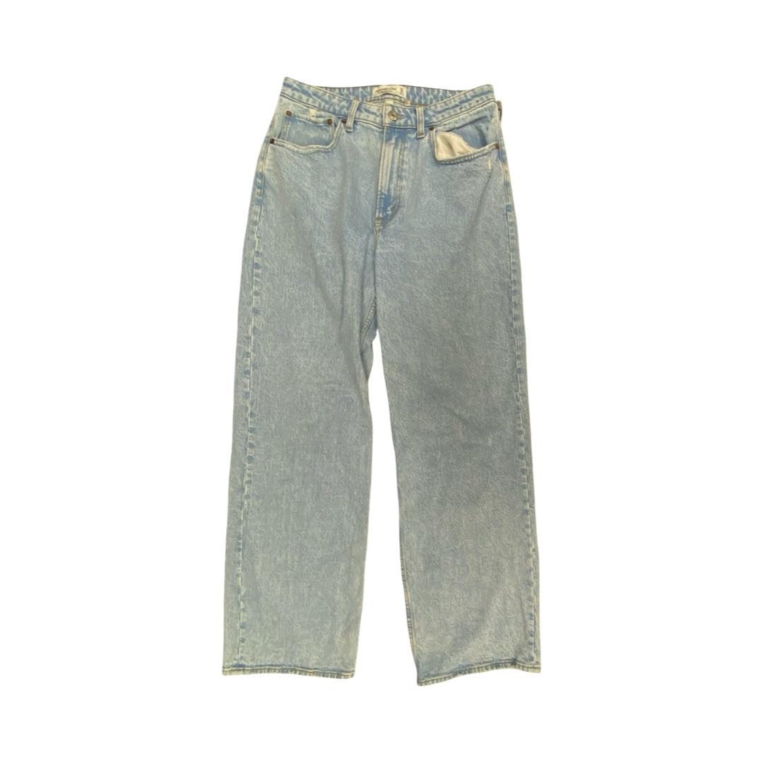 Jeans Straight By Abercrombie And Fitch In Blue Denim, Size:10