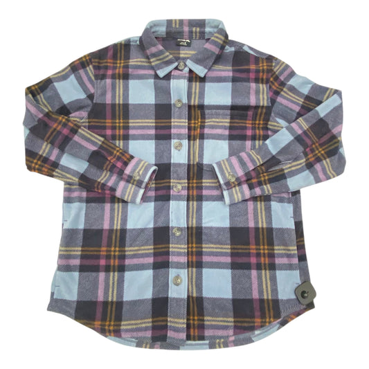 Jacket Shirt By Eddie Bauer In Plaid Pattern, Size:M