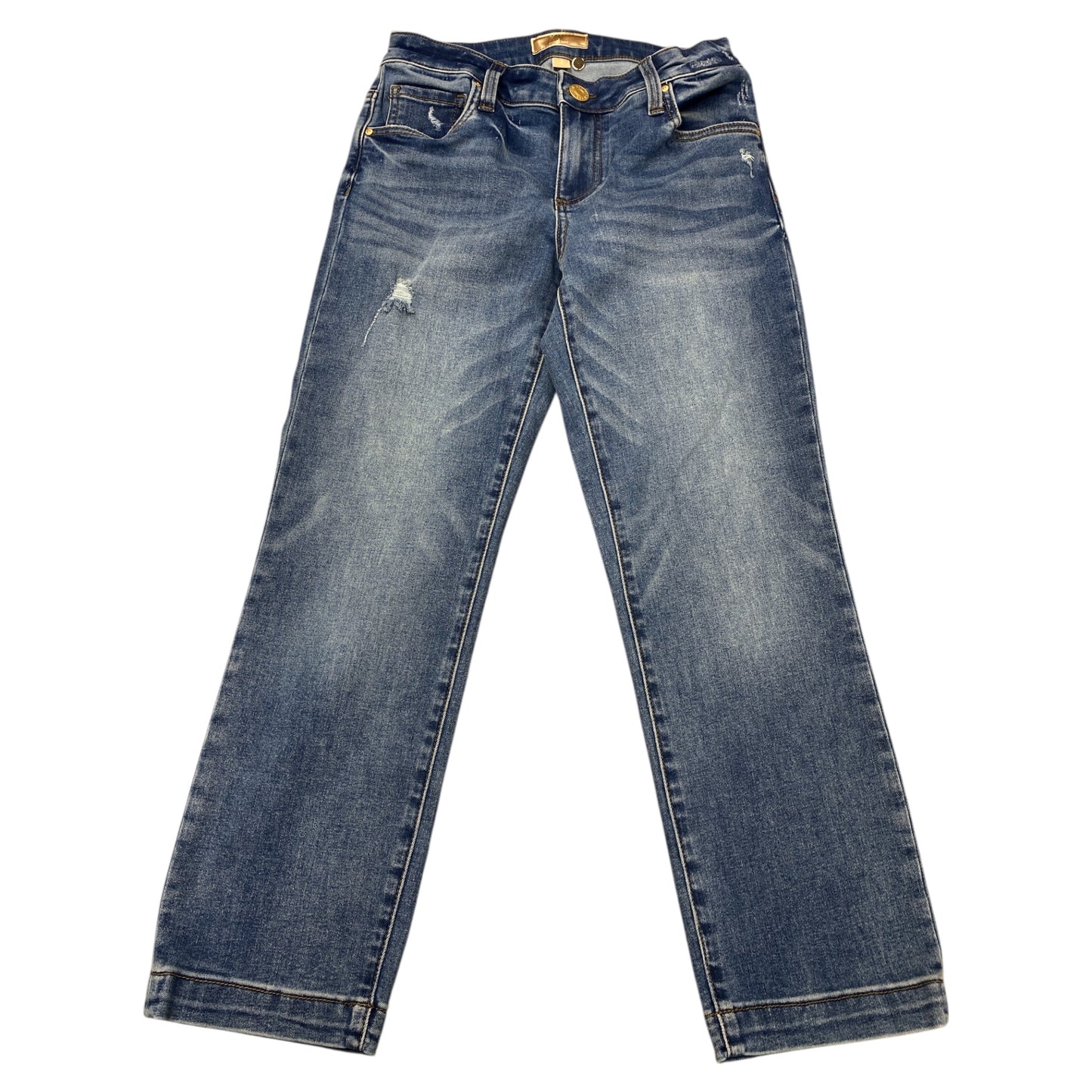 Jeans Straight By Kut In Blue Denim, Size:2