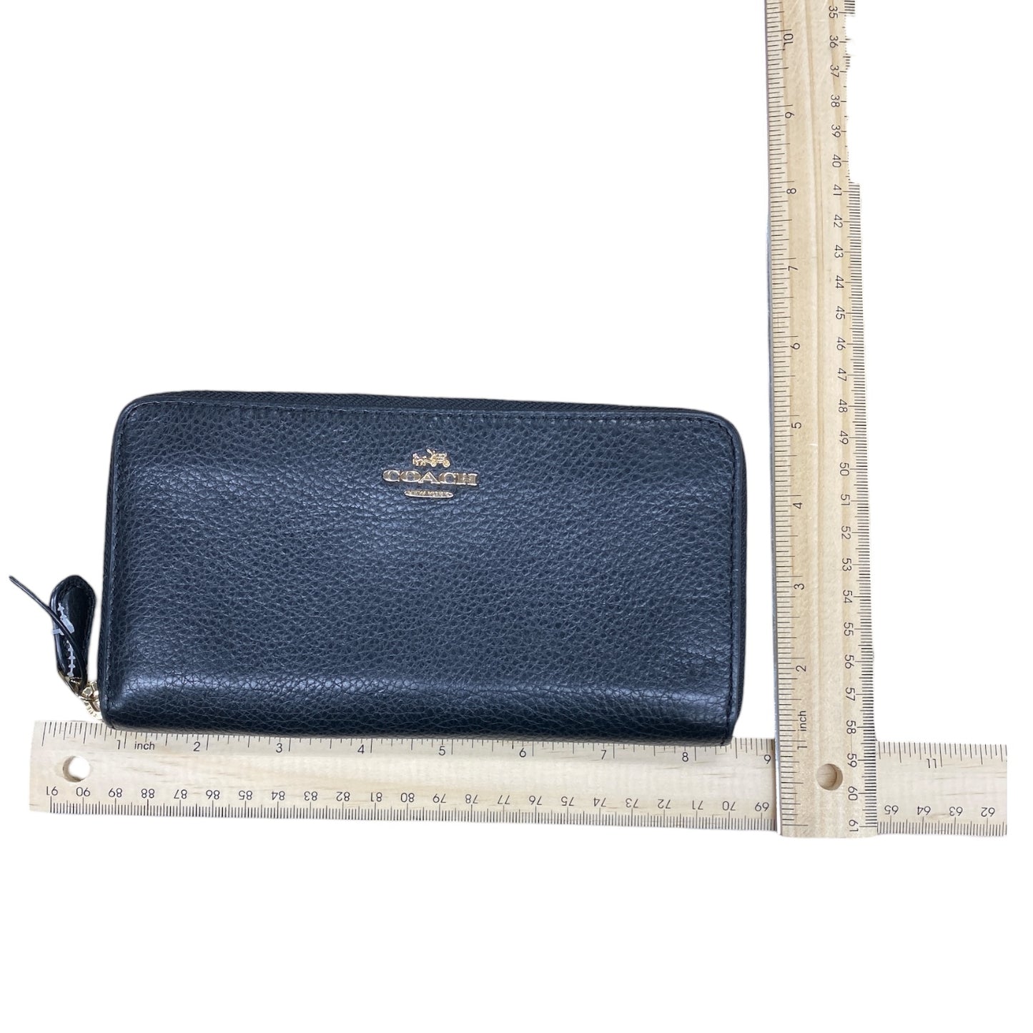 Wallet Designer By Coach In Black, Size:Large