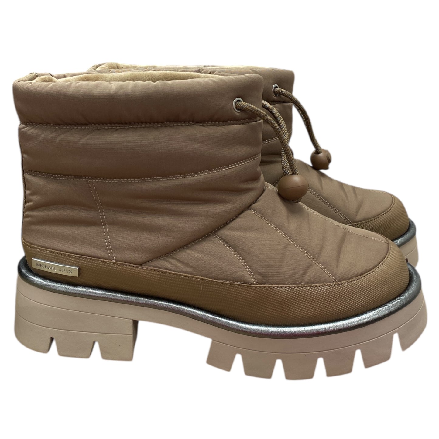 Boots Designer By Michael Kors In Taupe, Size:10