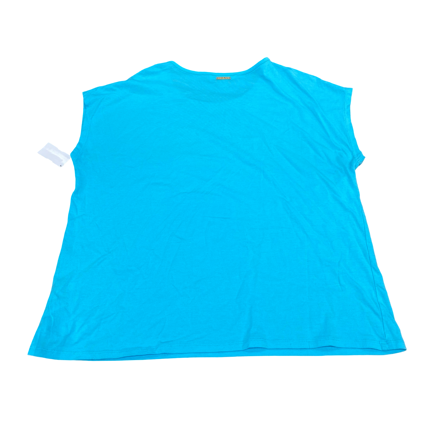 Top Sleeveless By Michael By Michael Kors In Blue & Gold, Size:1X