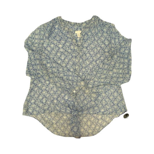 Top Ls By Chicos In Blue & White, Size:Xl
